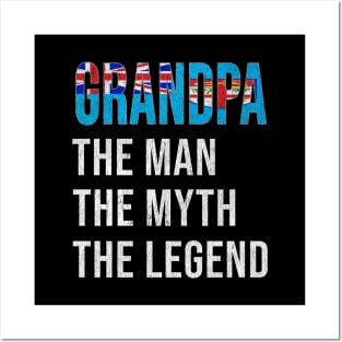 Grand Father Fijian Grandpa The Man The Myth The Legend - Gift for Fijian Dad With Roots From  Fiji Posters and Art